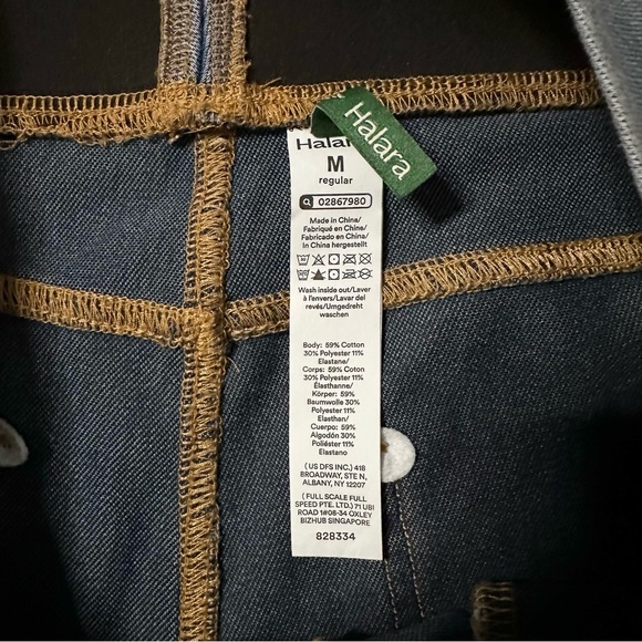 Halara Flex High Waisted Stripe Wide Leg Jeans w/ Pockets Size Medium - Picture 4 of 11